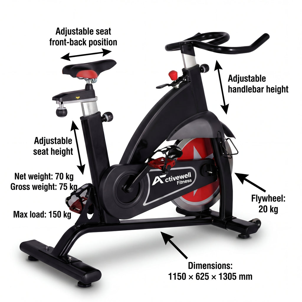 Activewell RIDE SPIN ELITE – Home Spin Bike