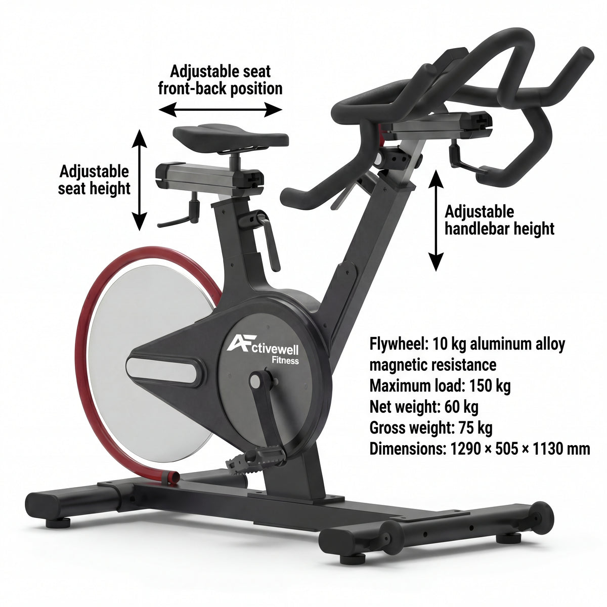 Activewell RIDE SPIN PACE - Home Spin Bike