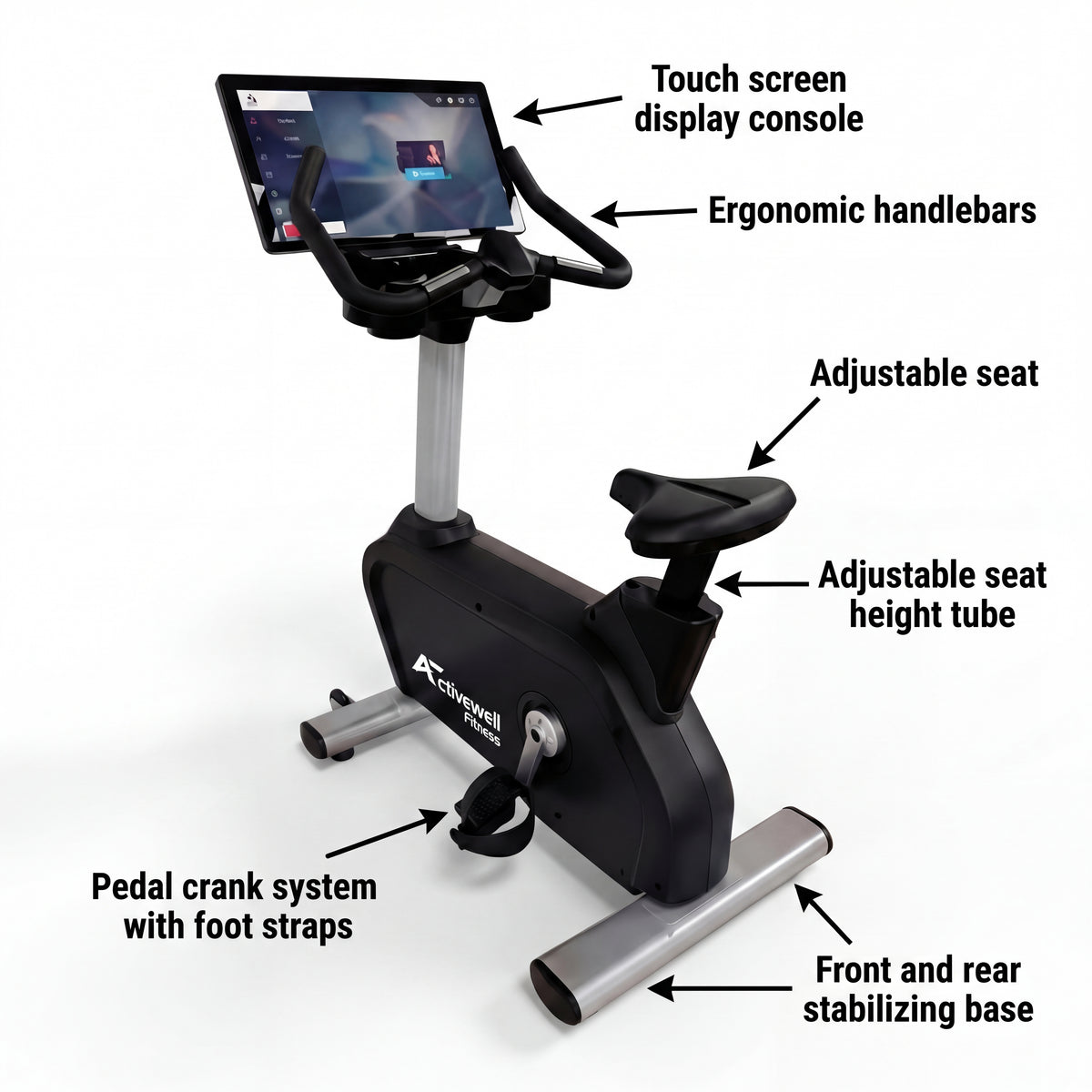 Activewell RIDE PRO – Upright Exercise Bike